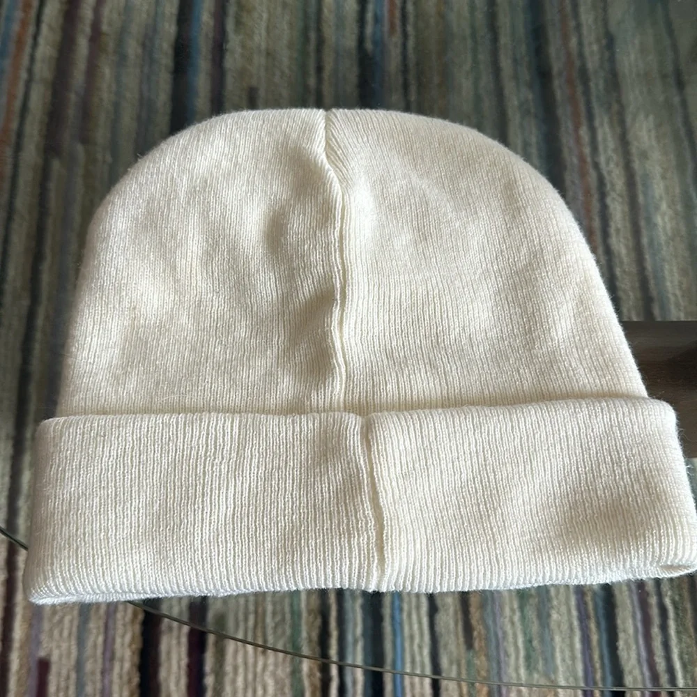 White Chrome Hearts x Bella Hadid beanie